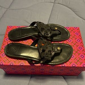 Tory Burch Black Miller Sandals Size 6.5